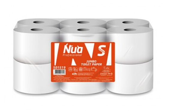 Ρολό Υγείας Λευκό 2 φύλλων Mini Jumbo NUA 12x170m