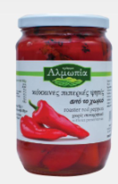 Πιπεριές Κόκκινες Ψητές ΑΛΜΩΠΙΑ 690gr