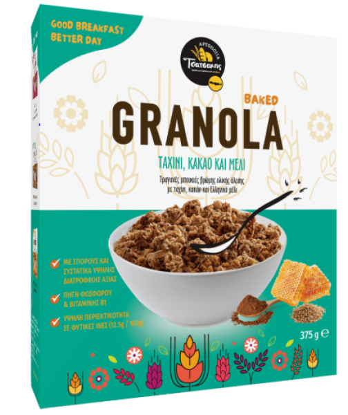 Grabola με Ταχίνι ,Κακάο & Μέλι ΤΣΑΤΣΑΚΗΣ 375gr