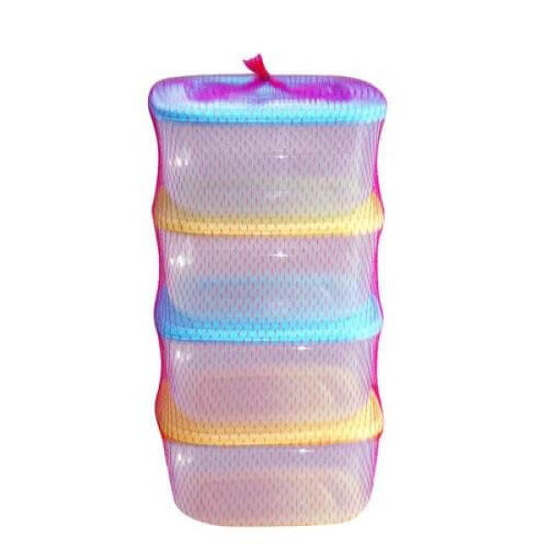 Φαγητοδοχείο Τετράγωνο Δίχτυ Σετ 1,5lt ΚΥΚΛΩΨ 1x4τμχ