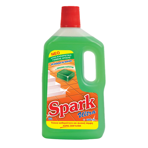Καθαριστικό Δαπέδων Πράσινο Σαπούνι SPARK 1lt
