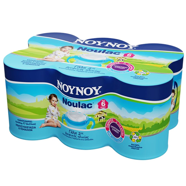 Γάλα Noulac 6τμχ NOYNOY 400gr