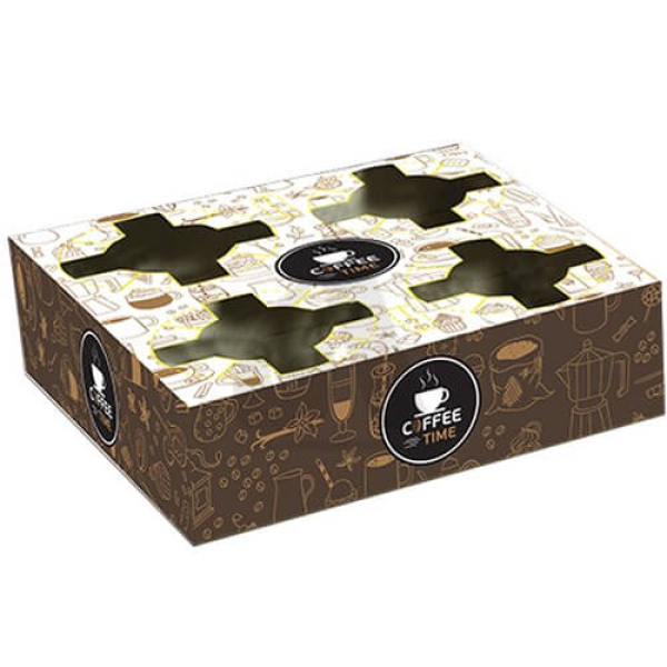 Ποτηροθήκη 4 Θέσεων COFFEE TIME 50τμχ