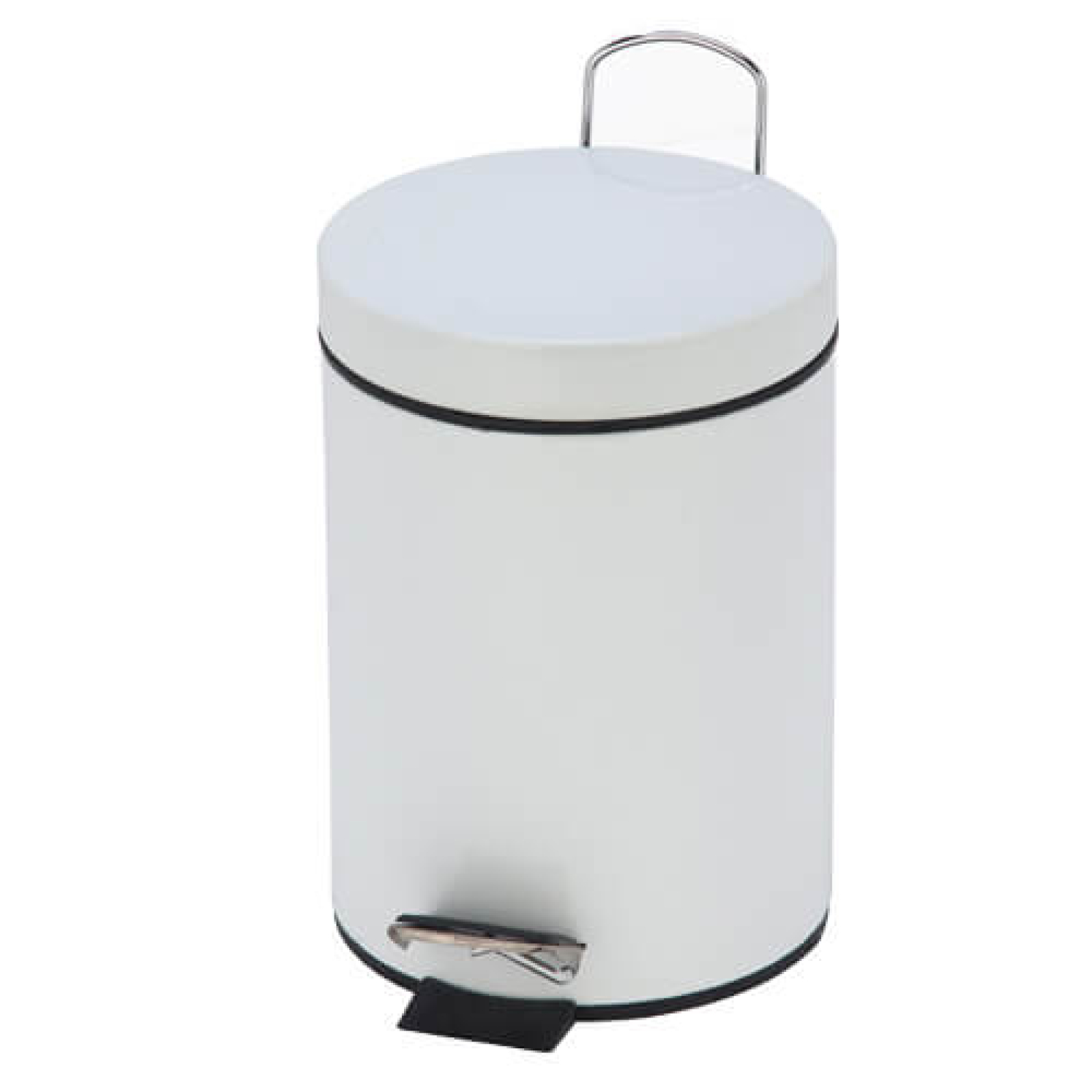 Κάδος Απορριμμάτων με Πετάλ Ματ Λευκό 5lt ΚΥΚΛΩΨ 1τμχ