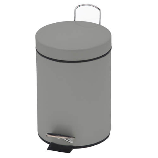 Κάδος Απορριμμάτων με Πετάλ Ματ Γκρι 5lt ΚΥΚΛΩΨ 1τμχ
