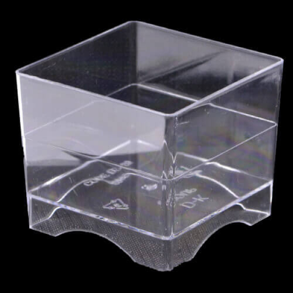 Ποτήρι τετράγωνο πλαστικό 60cc DK 30τμχ