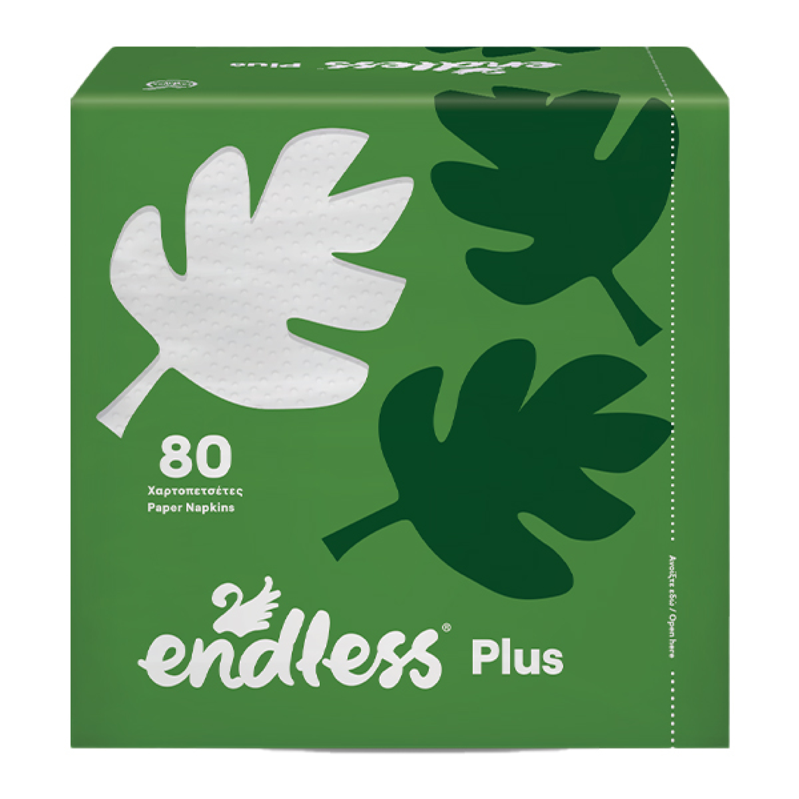 Χαρτοπετσέτα Λευκή plus ENDLESS 80τμχ