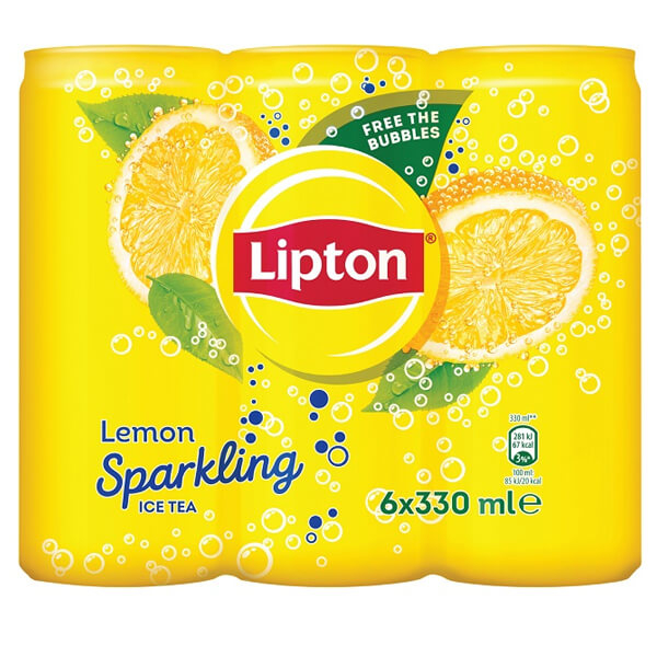Ανθρακούχο Τσάι Λεμόνι LIPTON 6x330ml