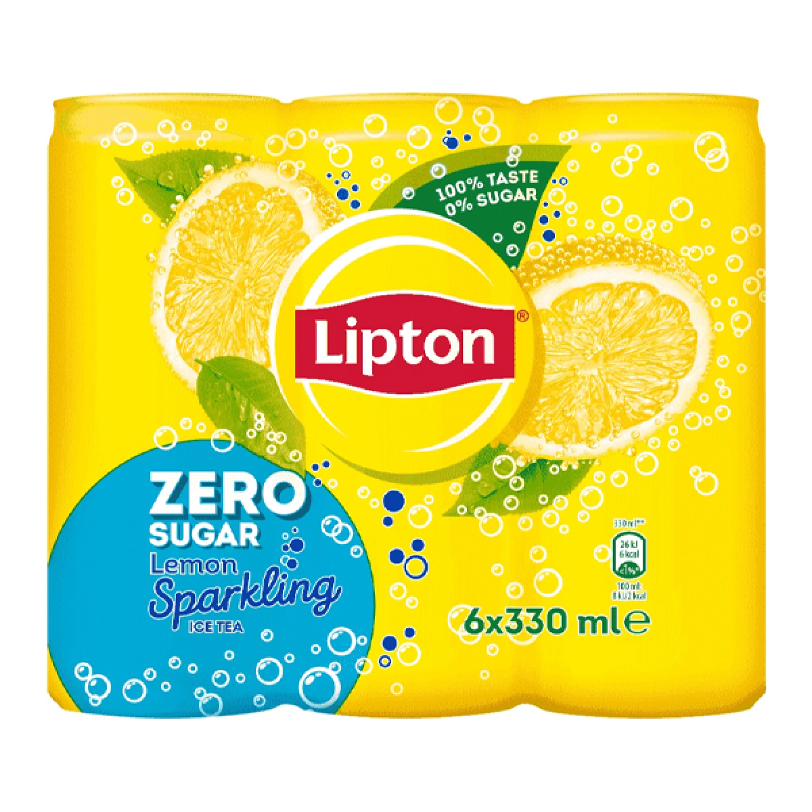 Ανθρακούχο Τσάι Λεμόνι Χωρίς Ζάχαρη LIPTON 6x330ml