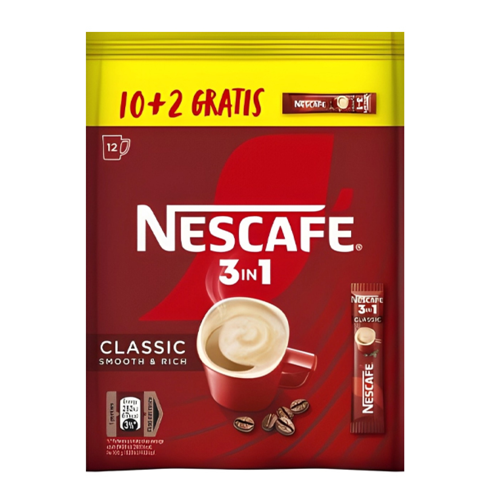 Στιγμιαίος Καφές σε Sticks 10+2 NESCAFE 12x15,5gr.