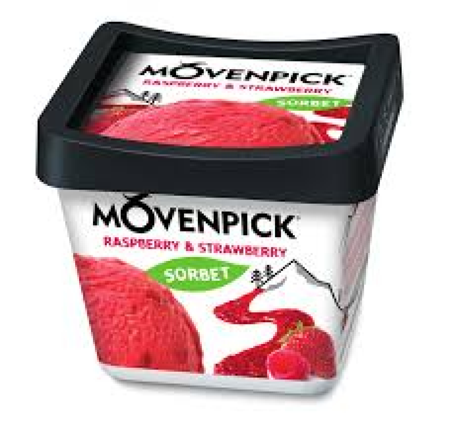 Παγωτό Σορμπέ Βατόμουρο-Φράουλα MOVENPICK 2x2400ml