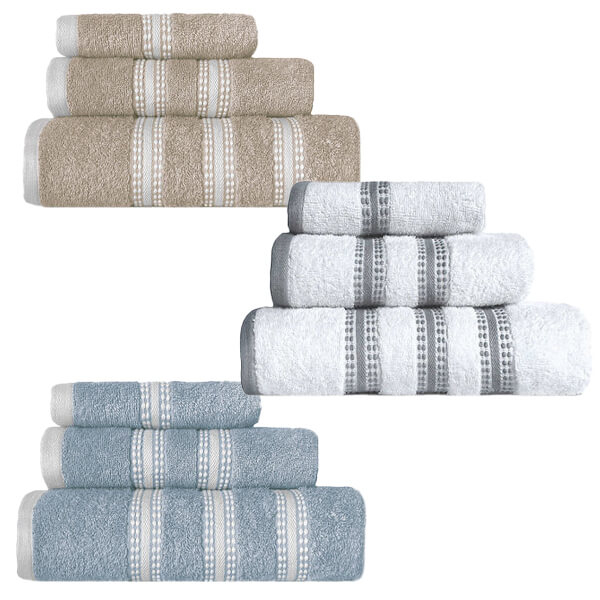 Πετσέτες μπεζ με κέντημα OEM 3x430gr