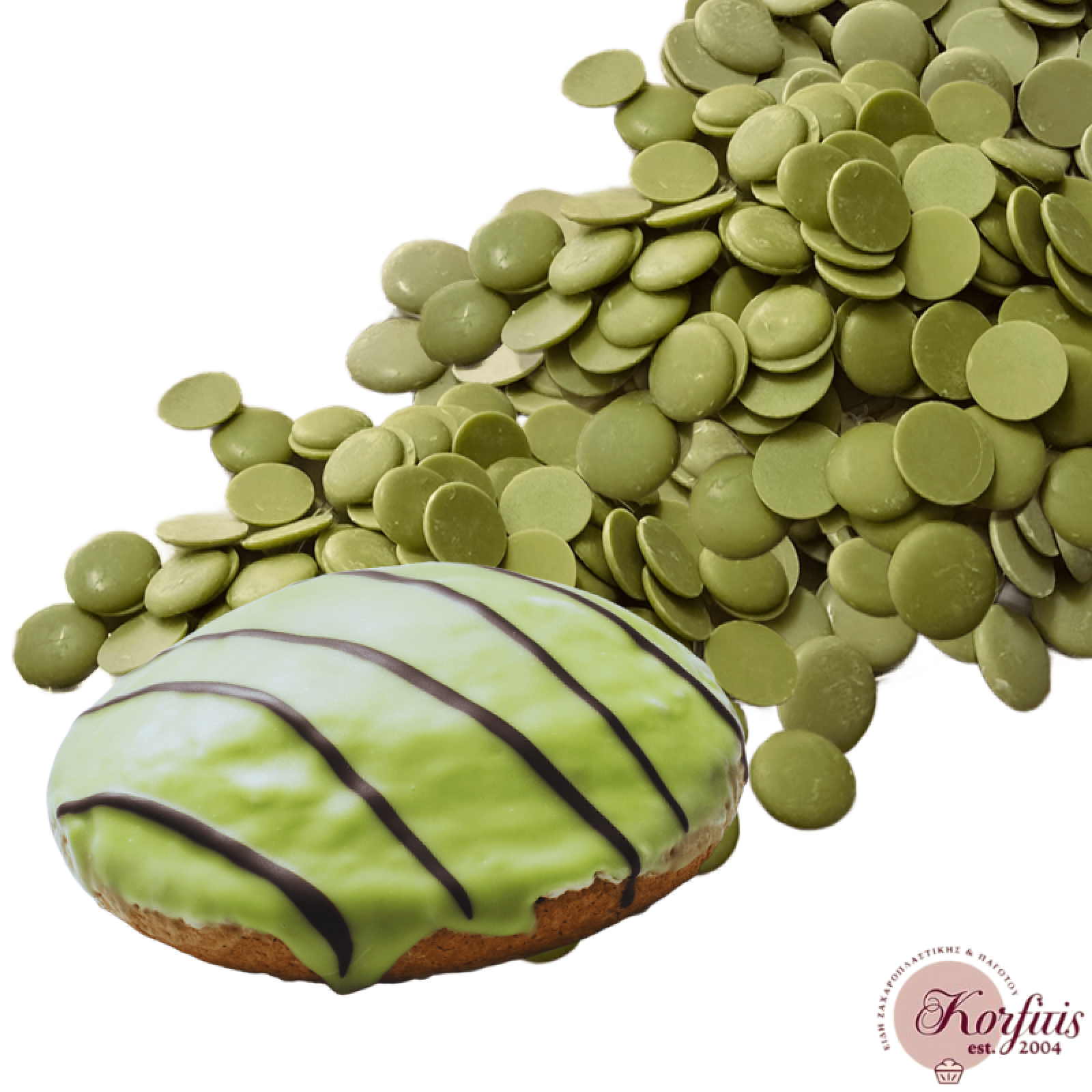 Απομίμηση Σοκολάτας Φυστίκι σε Chips OLYMPIC FOODS 1kg