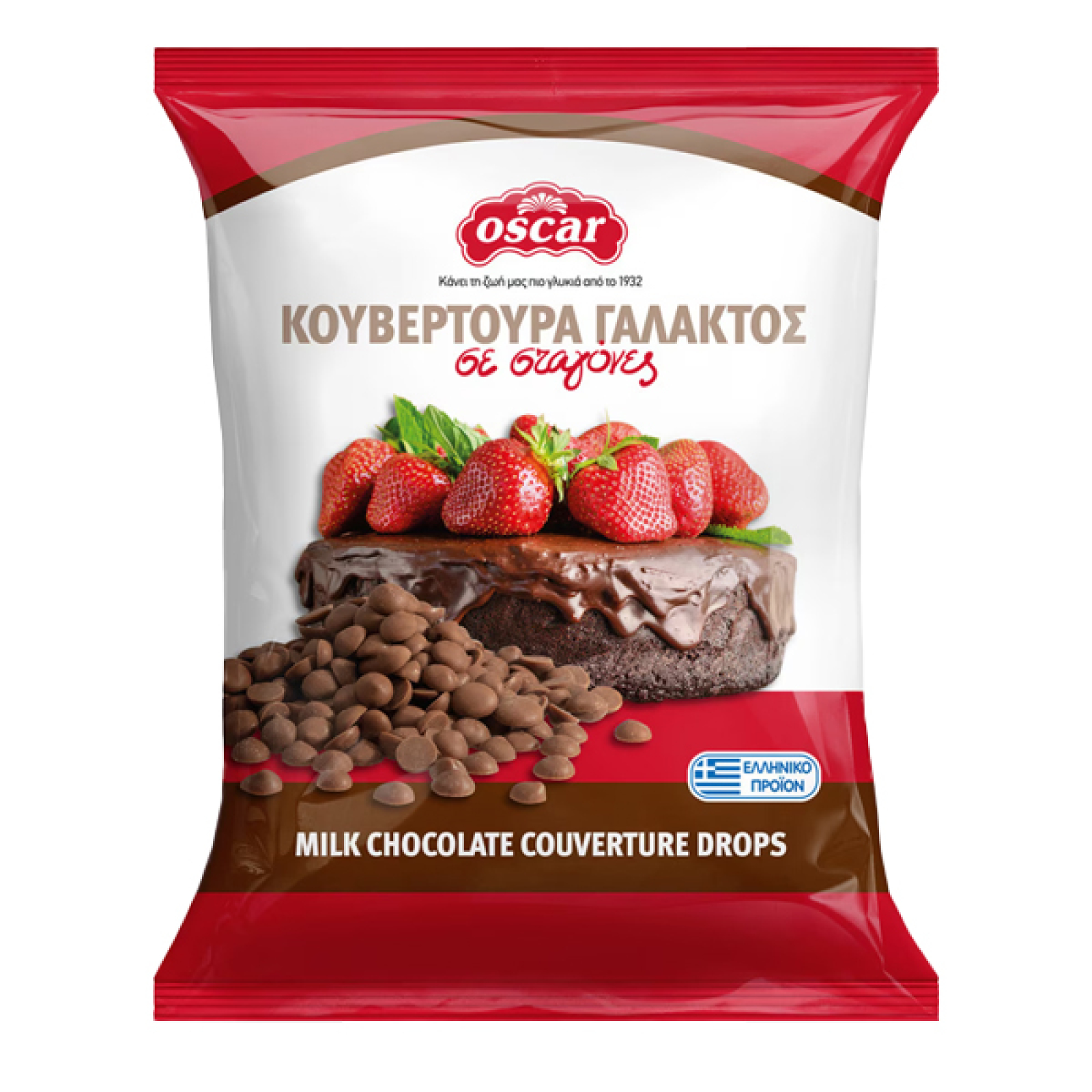 Κουβερτούρα σοκολάτας γάλακτος σε σταγώνες OSCAR 100gr