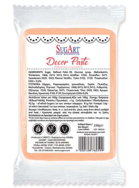 Decor Paste (Ζαχαρόπαστα) Σομόν SUGART 1kg
