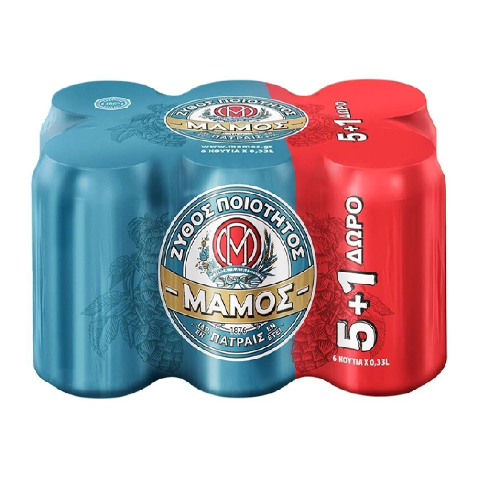 Μπύρα Κουτί ΜΑΜΟΣ  6x330ml ( 5+1 Δώρο)