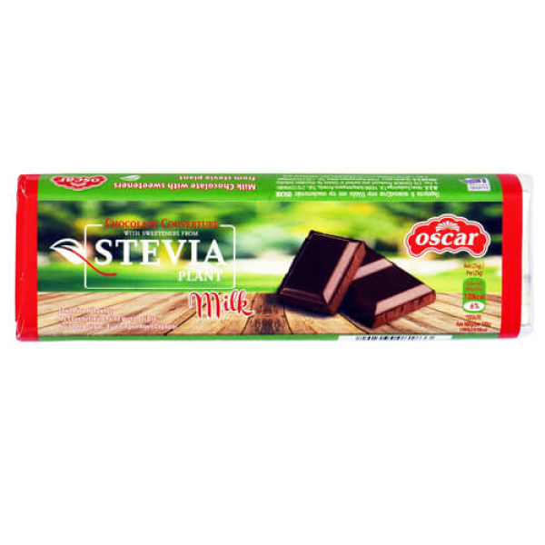Κουβερτούρα Γάλακτος με στέβια OSCAR 125gr
