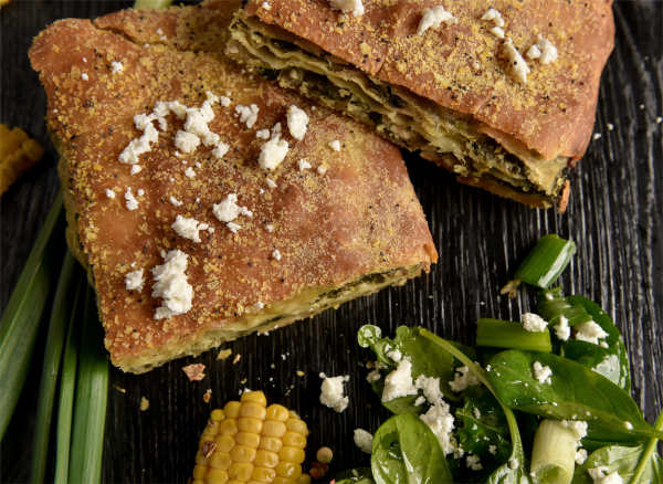 Χωριάτικη Πίτα Τυρί Καλαμπόκι σε Ταψί 4αρα BRIOCHE 7x1.1kg