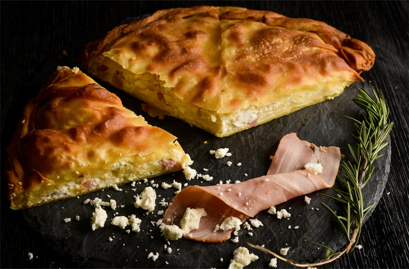 Χωριάτικη Πίτα Στρόγγυλη Τυρί Μπέικον σε Ταψί 6αρα BRIOCHE 6x1.6kg