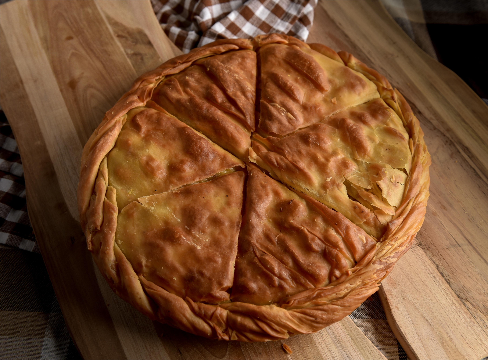 Χωριάτικη Πίτα Στρόγγυλη Σπανάκι Νηστίσιμη σε Ταψί 6αρα BRIOCHE 6x1.6kg