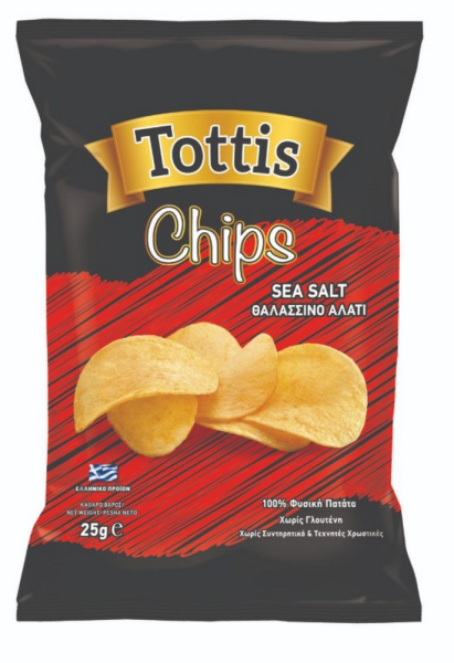 Πατατάκι Κυματιστό Αλάτι TOTTIS 36x25gr