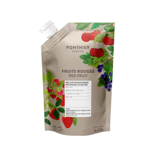 Πουρές Φρούτων Mix Red Fruits σε ασκό PONTHIER 1kg