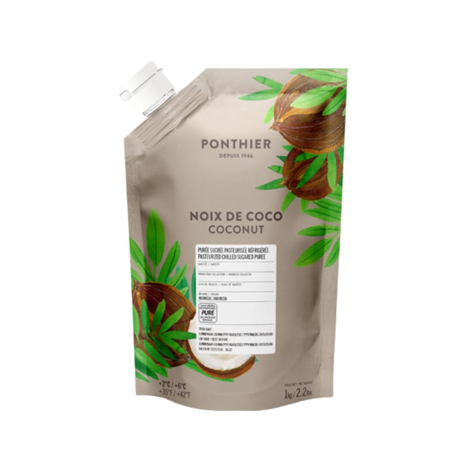 Πουρές Φρούτων Coconut σε ασκό PONTHIER 1kg