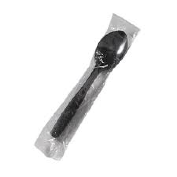 Κουτάλι reusable μαύρο 18εκ. 1/1 COSMOSFOOD 50τμχ