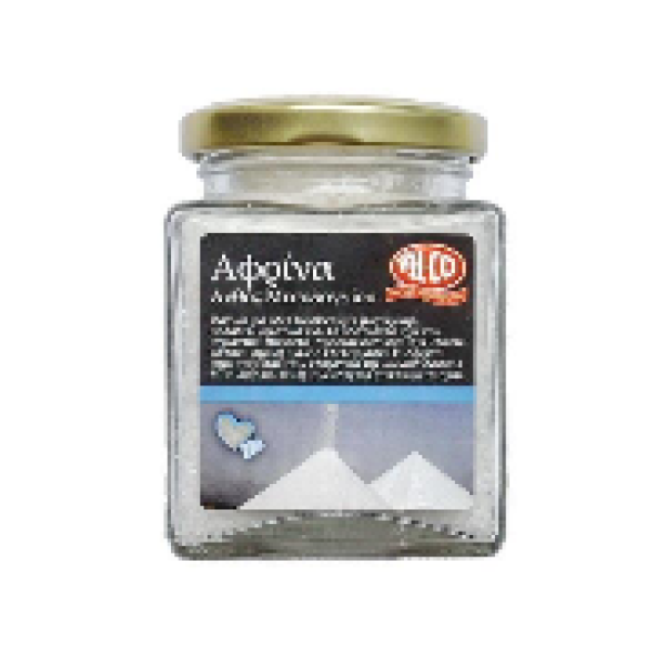 Αλάτι Αφρίνα Μεσολογγίου σε τετράγωνο γυάλινο βάζο ALCO 6x150gr