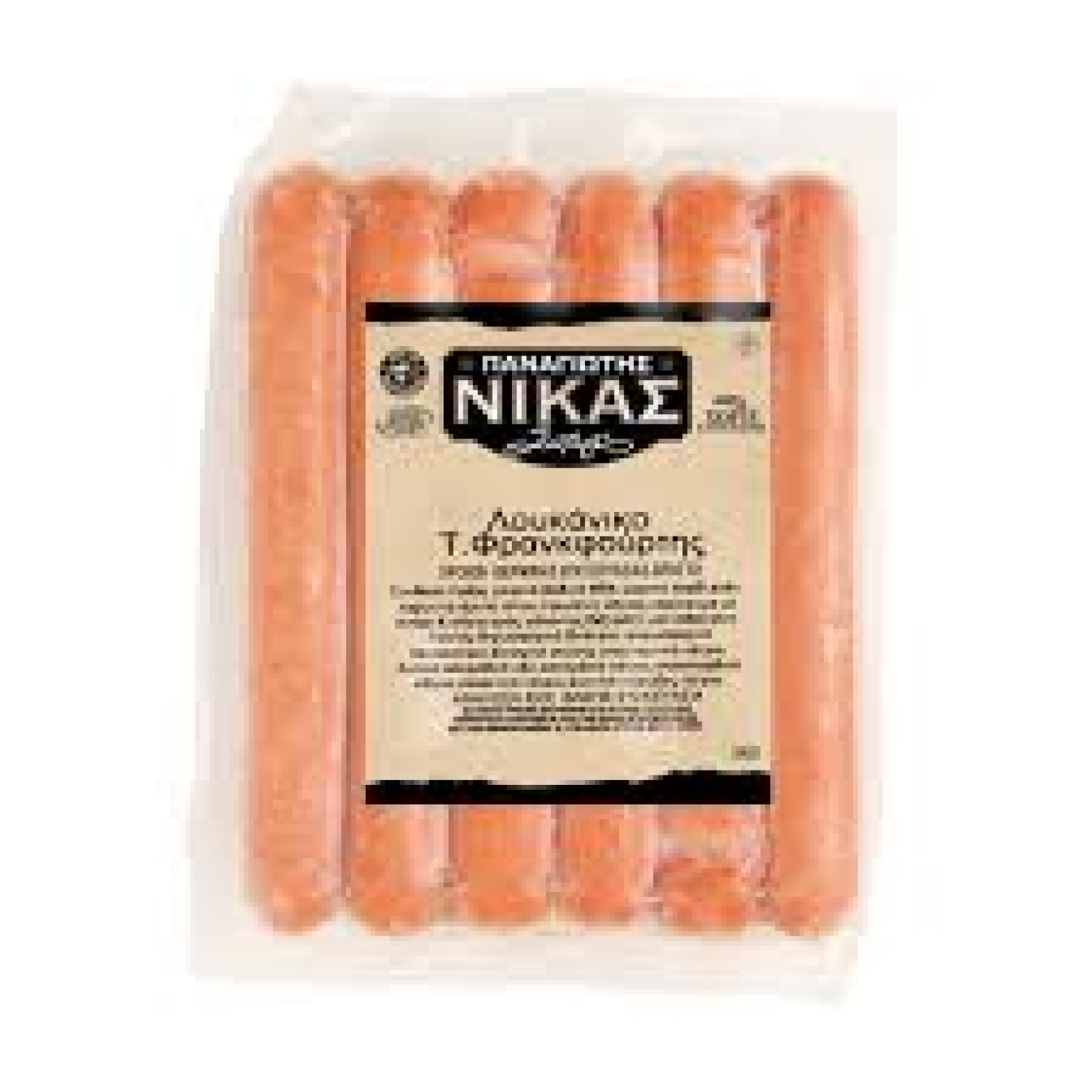 Λουκάνικα Φρανκφούρτης 17cm NIKAS 800gr