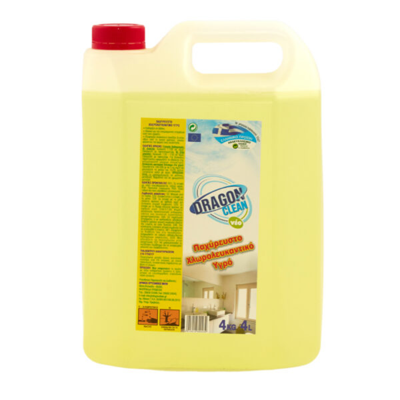 Χλώριο Παχύρευστο Λεμόνι D-Chlor Ultra DRAGON CLEAN 13lt
