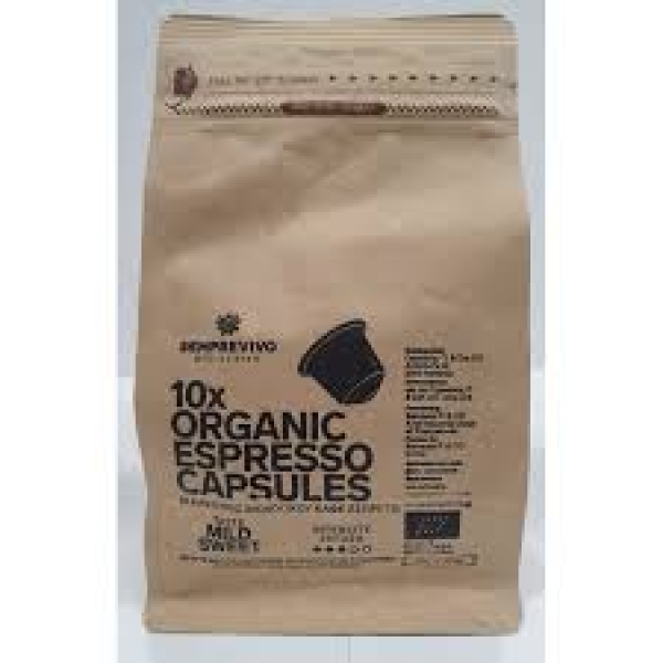 Εσπρέσσο Organic σε Κάψουλες SEMPREVIVO 10τμχ