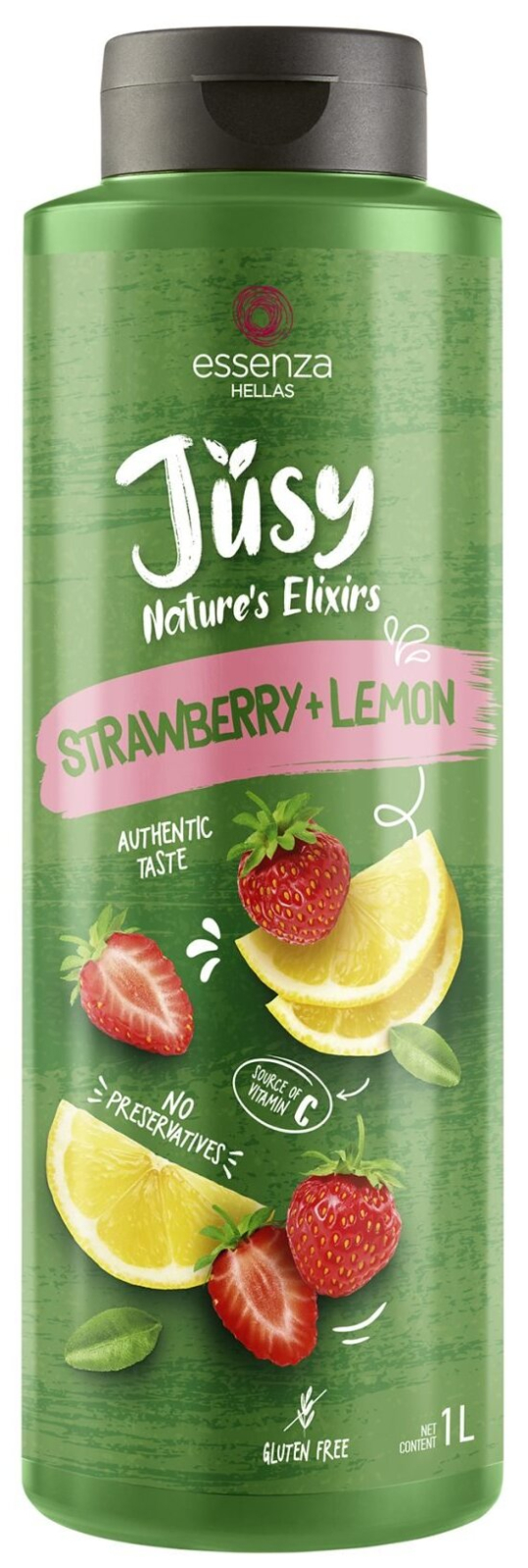 Συμπυκνωμένος Χυμός Φράουλα και Λεμόνι JUSY 1lt