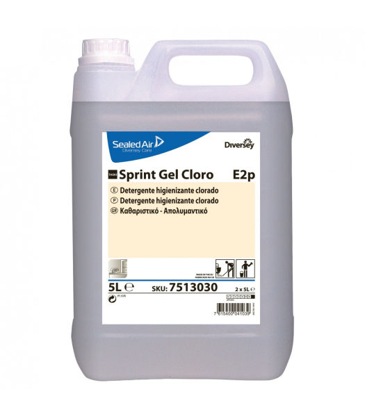 Καθαριστικό Απολυμαντικό Taski Sprint Gelchloro DIVERSEY 5lt