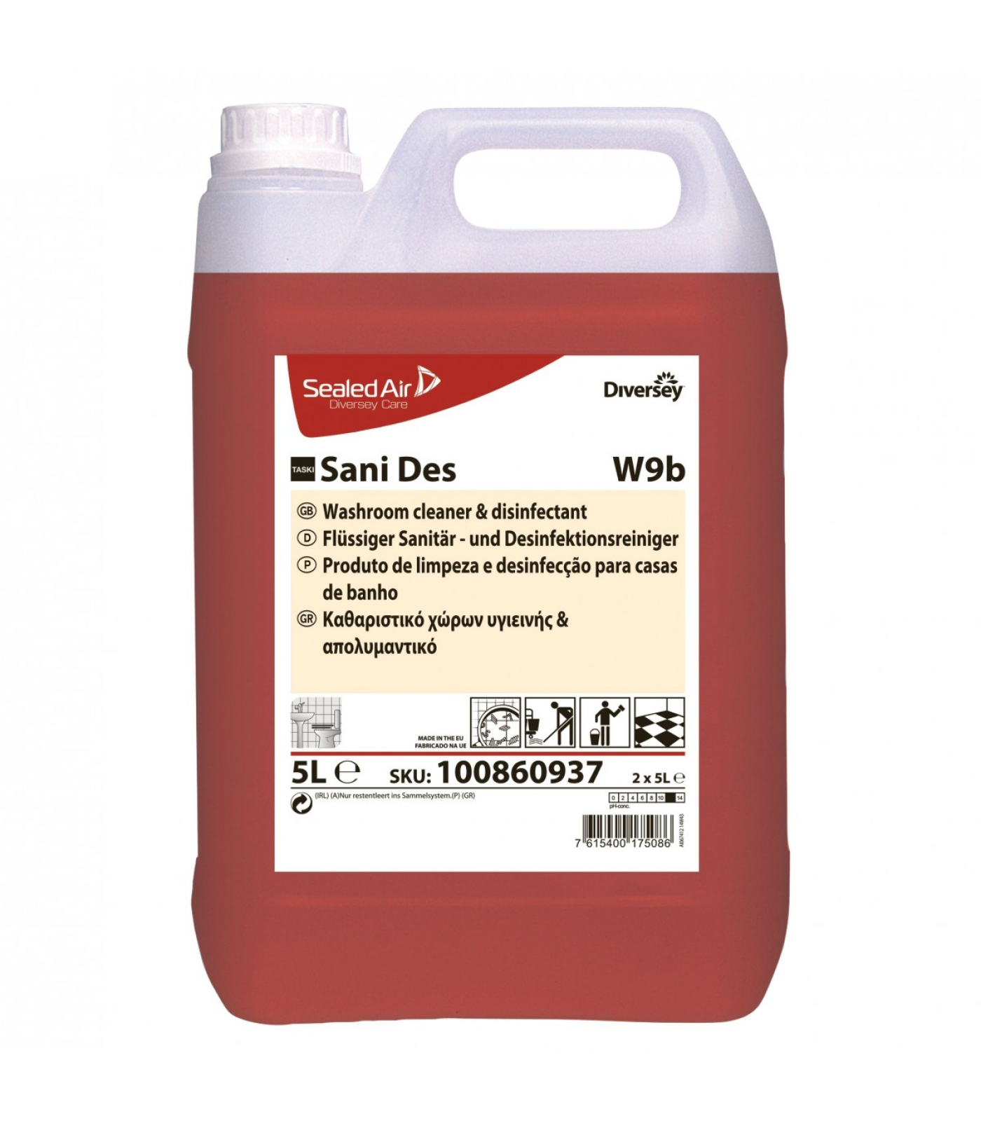 Καθαριστικό απολυμαντικό WC Taski Sani Des DIVERSEY 5lt
