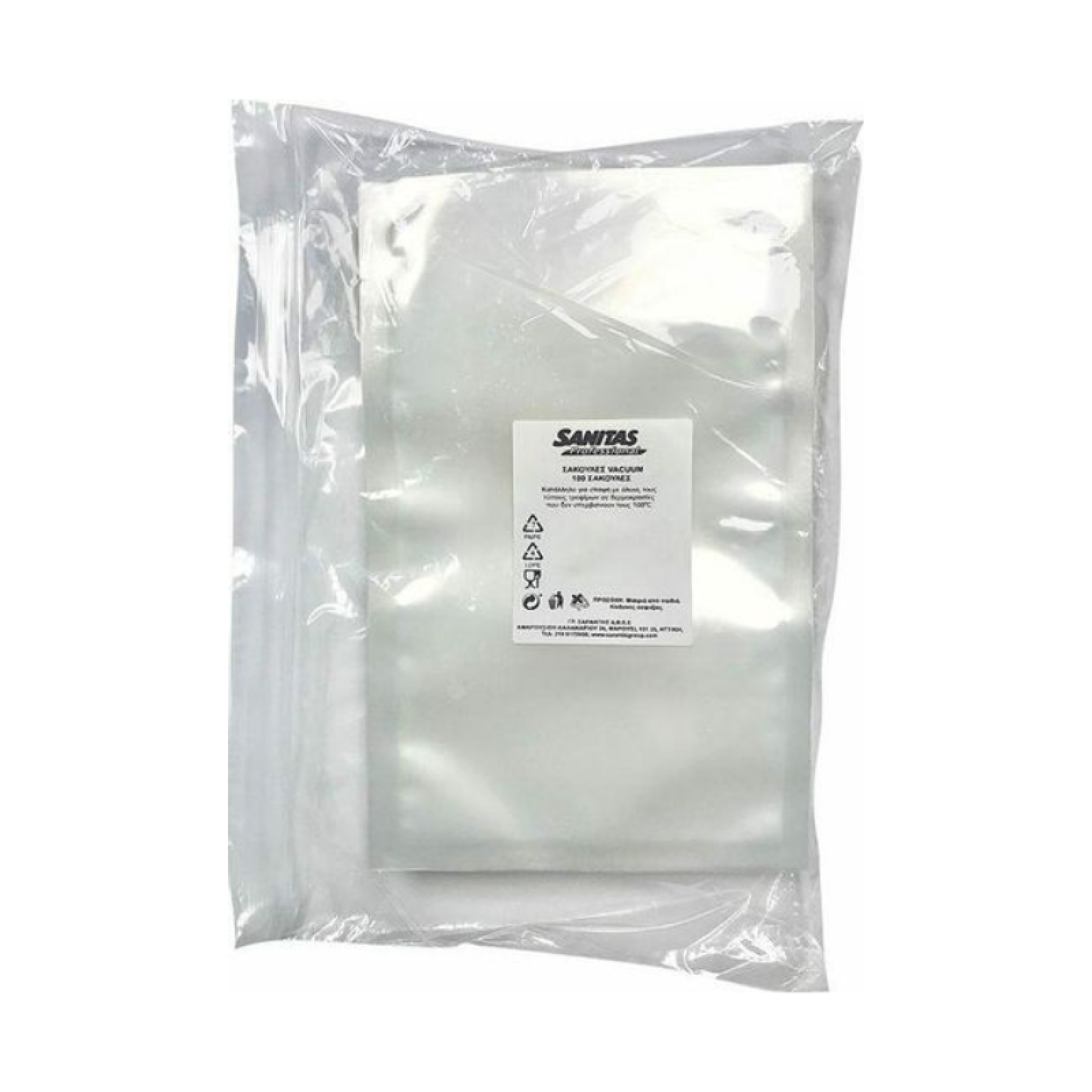 Σακούλα τροφίμων Vacuum 20Χ30cm SANITAS PRO 100τμχ