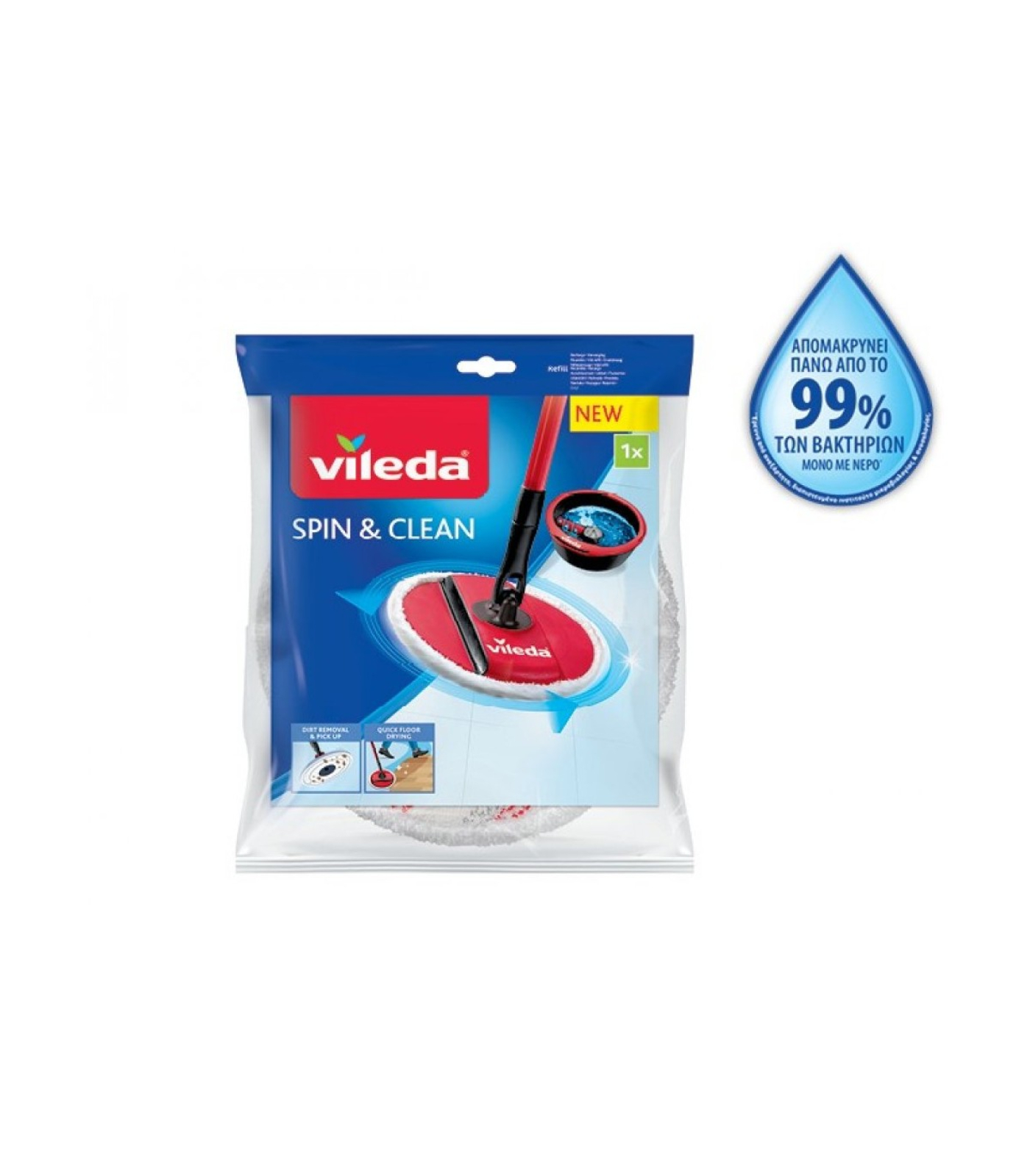Σφουγγαρίστα Spin & Clean Ανταλακτικό VILEDA 1τμχ