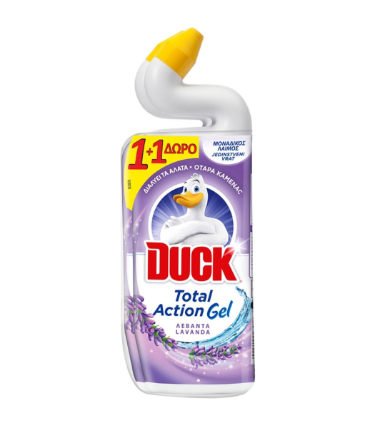 Υγρό λεκάνης Total Action Gel Λεβάντα DUCK 2X750ml