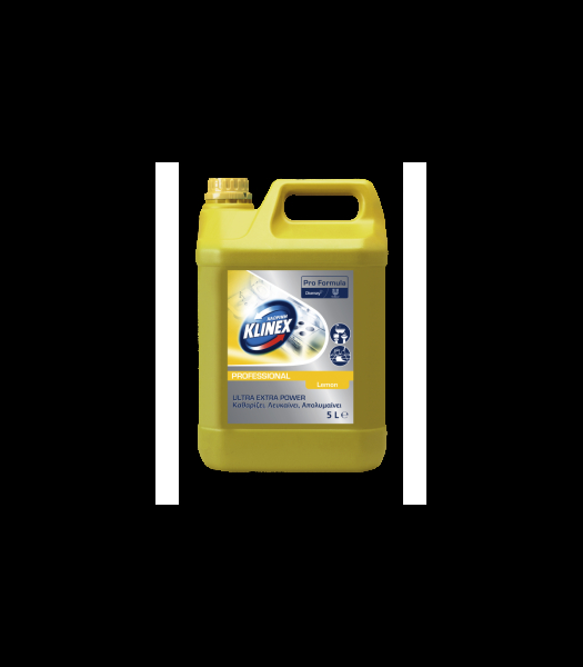 Χλωρίνη Ultra Extra Power παχύρευστη με άρωμα λεμόνι KLINEX PRO 5lt