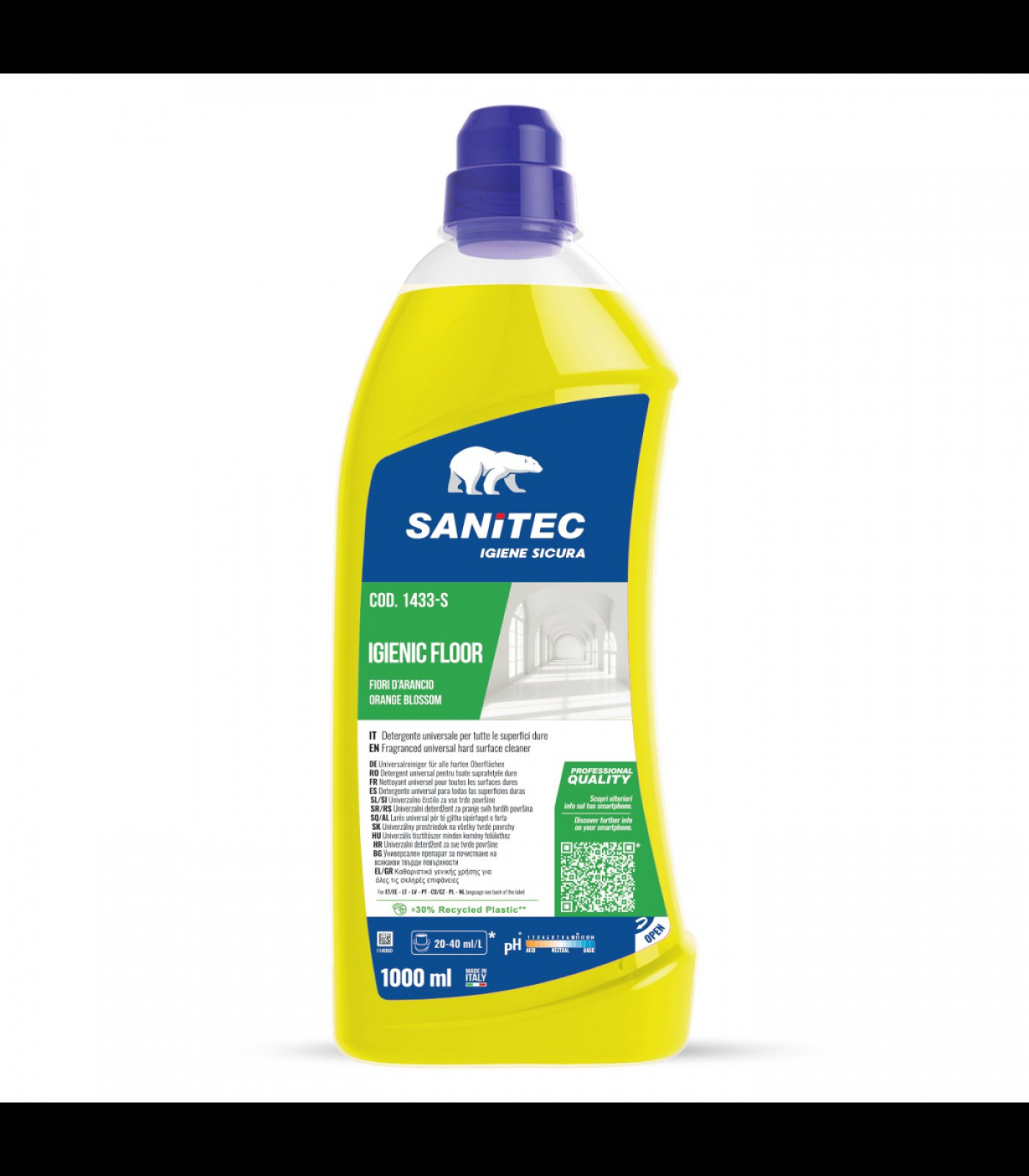 Kαθαριστικό Γενικής Χρήσης με Άρωμα Orange Blossom SANITEC 1lt