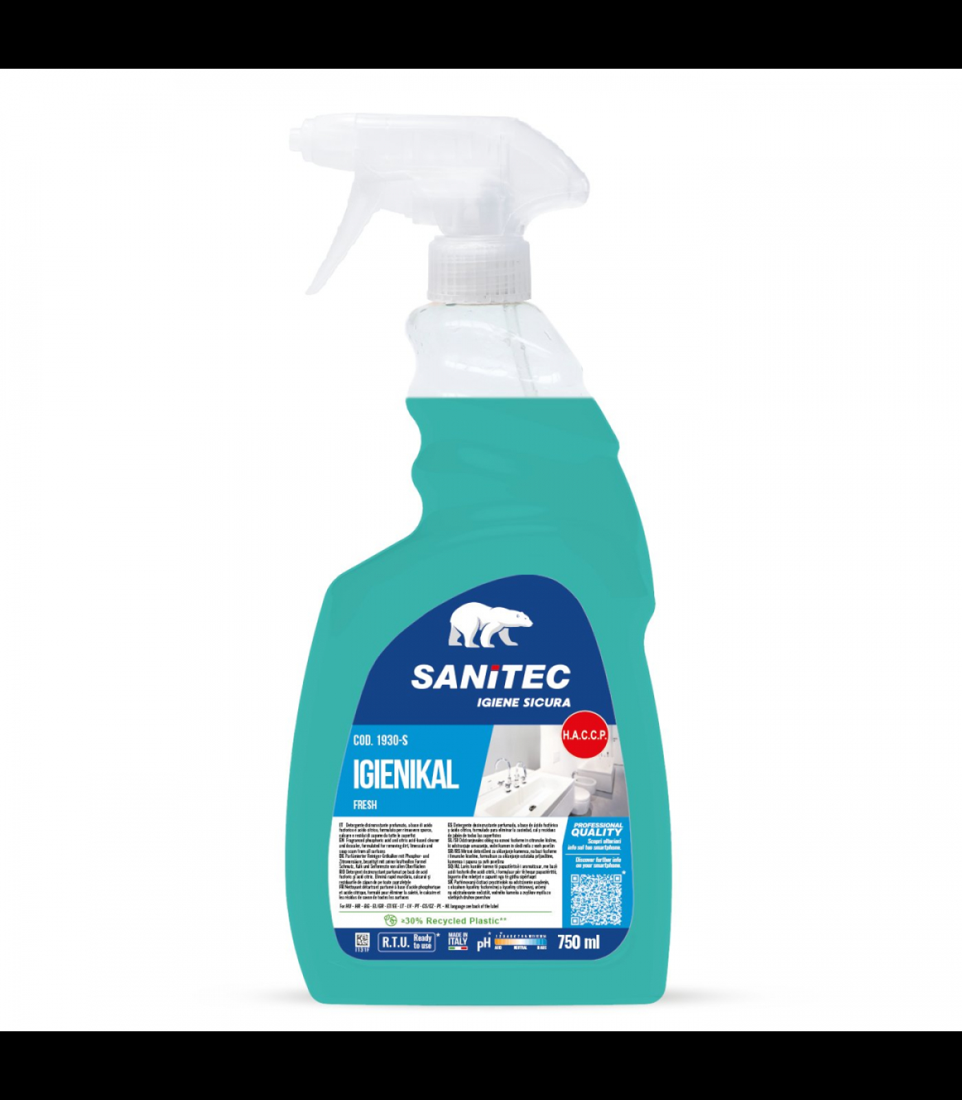 Καθαριστικό αφαλατικό χώρων με φωσφορικό και κιτρικό οξύ SANITEC 750ml