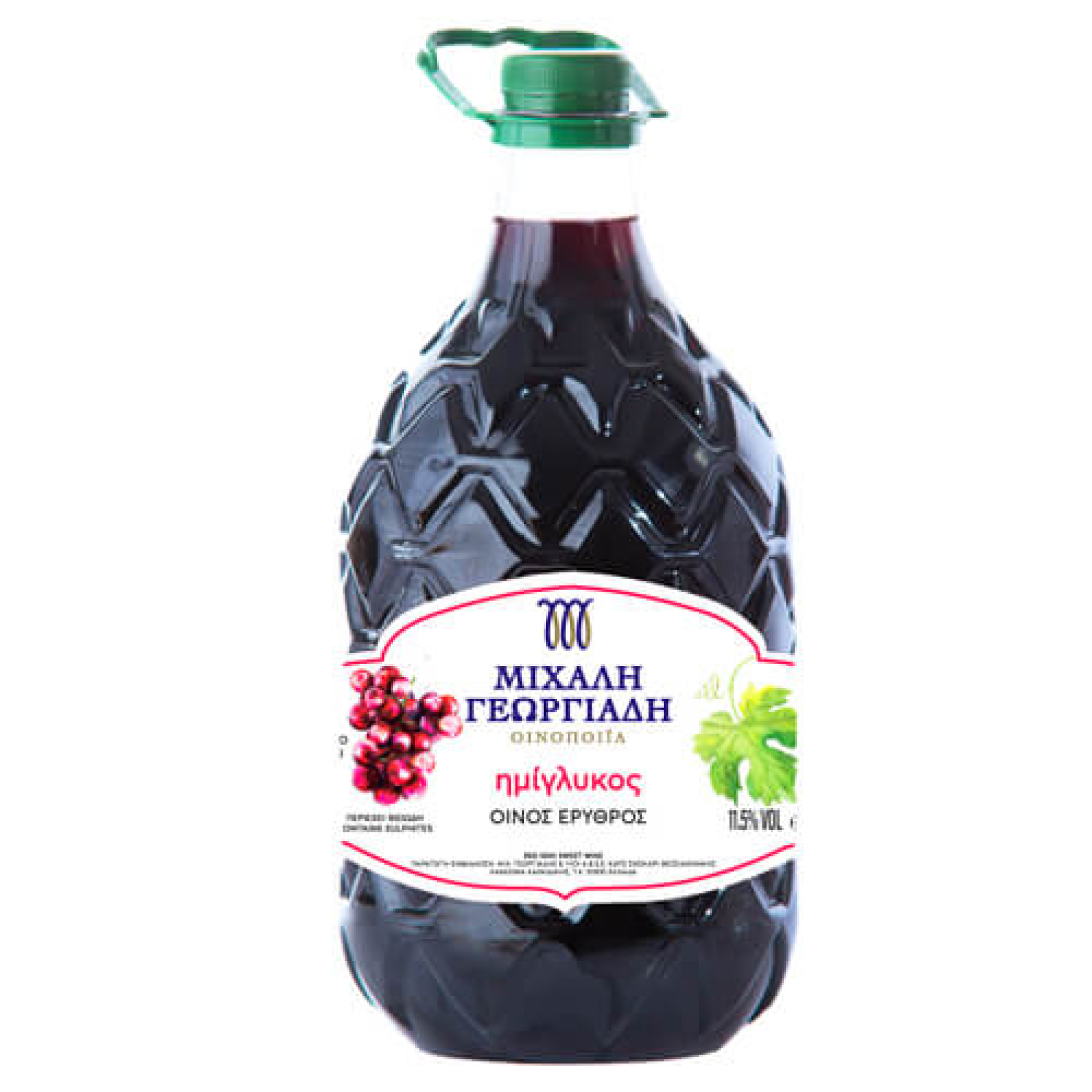 Ερυθρός Ημίγλυκος Οίνος ΓΕΩΡΓΙΑΔΗΣ ΜΙΧΑΛΗΣ 3lt