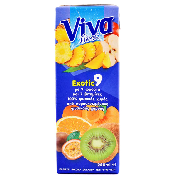 Χυμός Exotic 100% Φυσικός VIVA 250ml