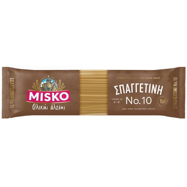 Σπαγγετίνη Νο10 Ολικής Άλεσης ΜΙΣΚΟ 500gr