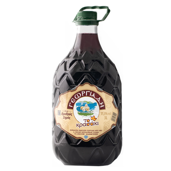 Ερυθρός Ξηρός Οίνος ΓΕΩΡΓΙΑΔΗ ΓΕΩΡΓΙΟΥ 3lt