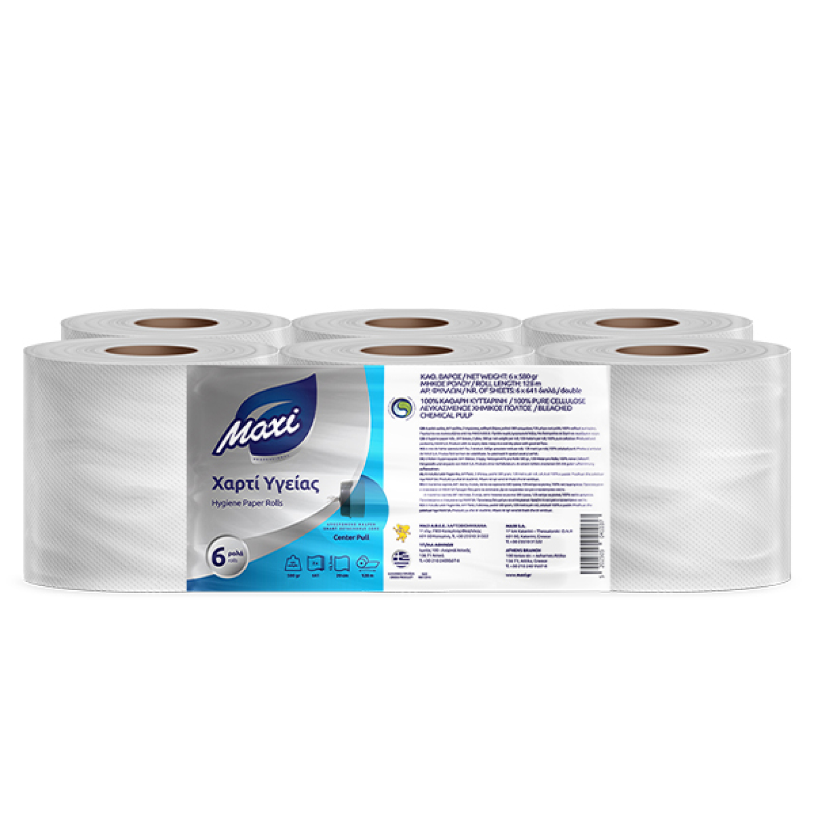 Ρολό Υγείας Αυτόματης Μηχανής 600gr MAXI 6τμχ