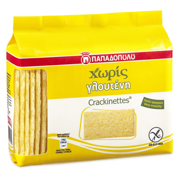 Crackinettes Χωρίς Γλουτένη ΠΑΠΑΔΟΠΟΥΛΟΥ 100gr