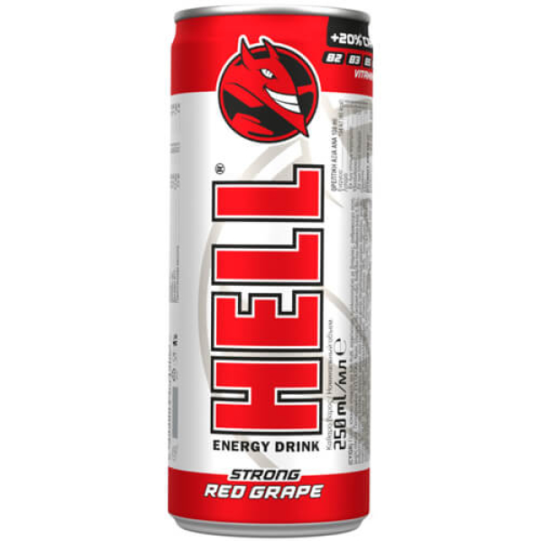 Energy Drink Red Grape HELL 250ml