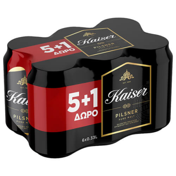 Μπύρα Κουτί KAISER 330ml (5+1 ΔΩΡΟ)
