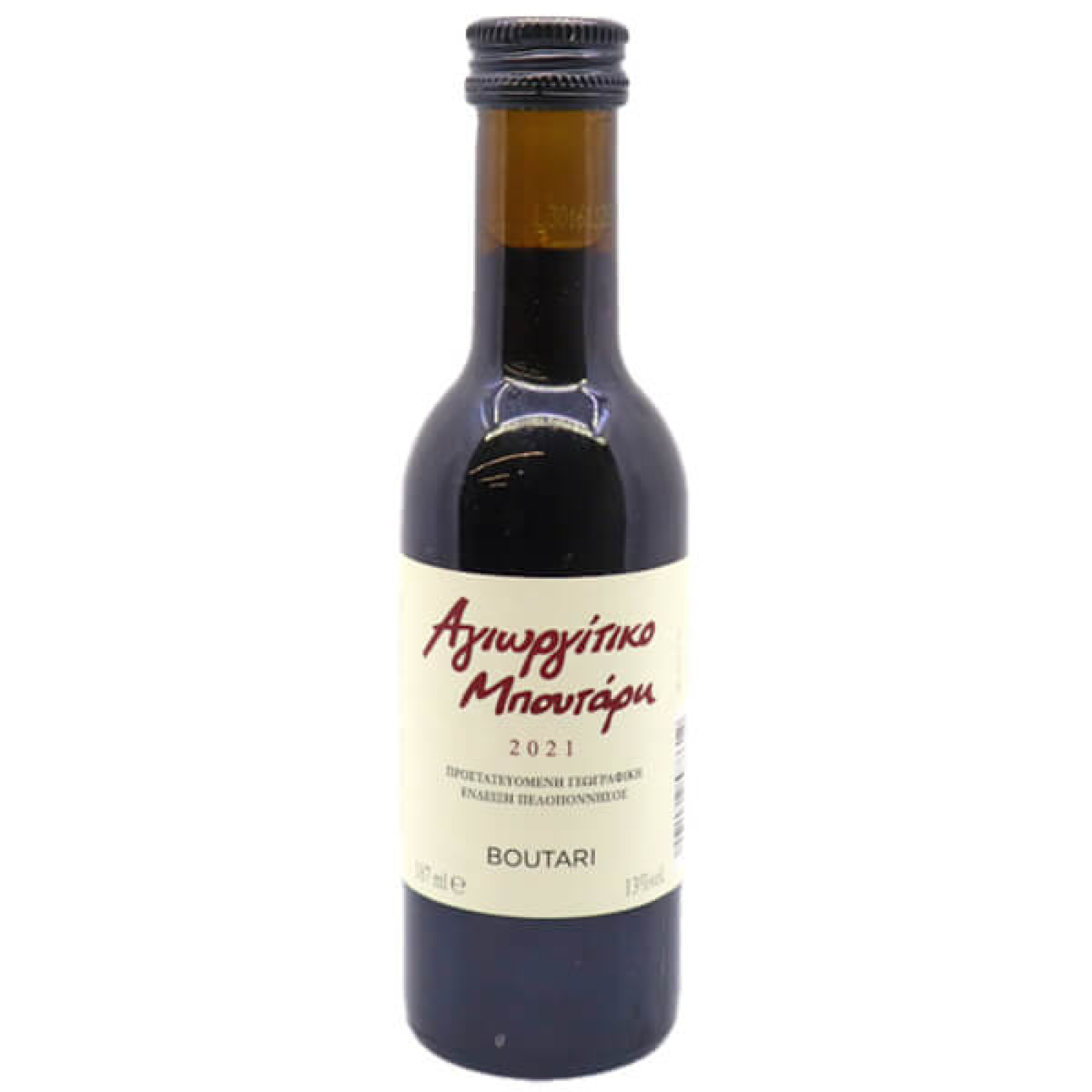 Ερυθρός Ξηρός Οίνος Αγιωργίτικος ΟΠΑΠ ΟΙΝΟΠΟΙΪΑ ΜΠΟΥΤΑΡΗ 187ml